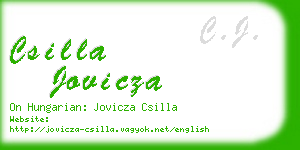 csilla jovicza business card